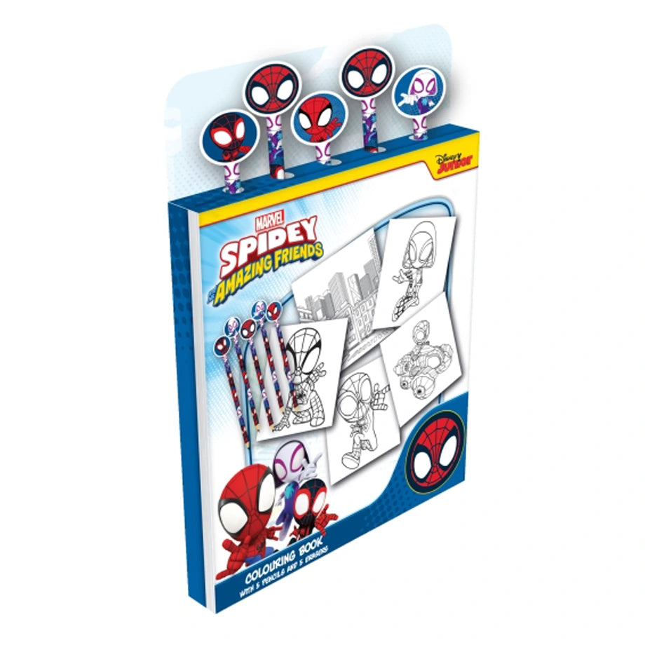 HTI Marvel Spidey Colouring Book with Pencils (Toppers)