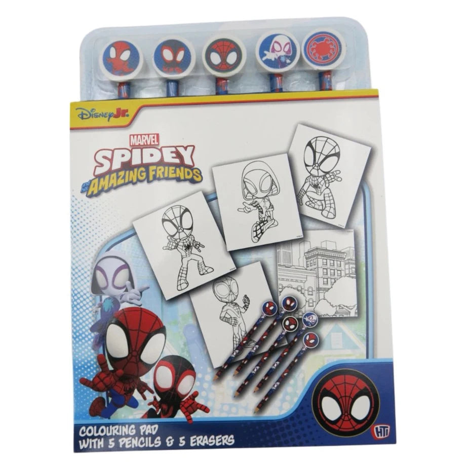 HTI Marvel Spidey Colouring Book with Pencils (Toppers)