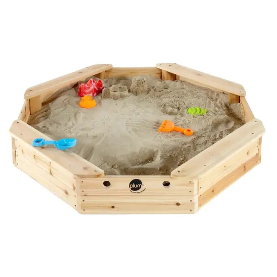 Plum Treasure Beach Wooden Sandpit-Natural