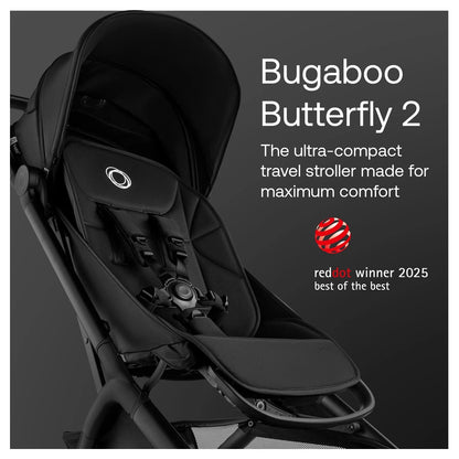 Bugaboo Butterfly 2 Complete Travel Stroller (Black/Midnight Black)