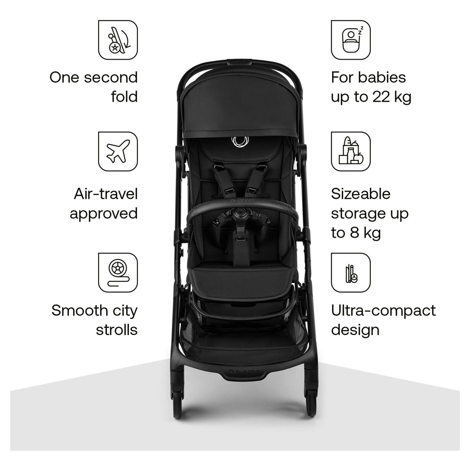 Bugaboo Butterfly 2 Complete Travel Stroller (Black/Midnight Black)