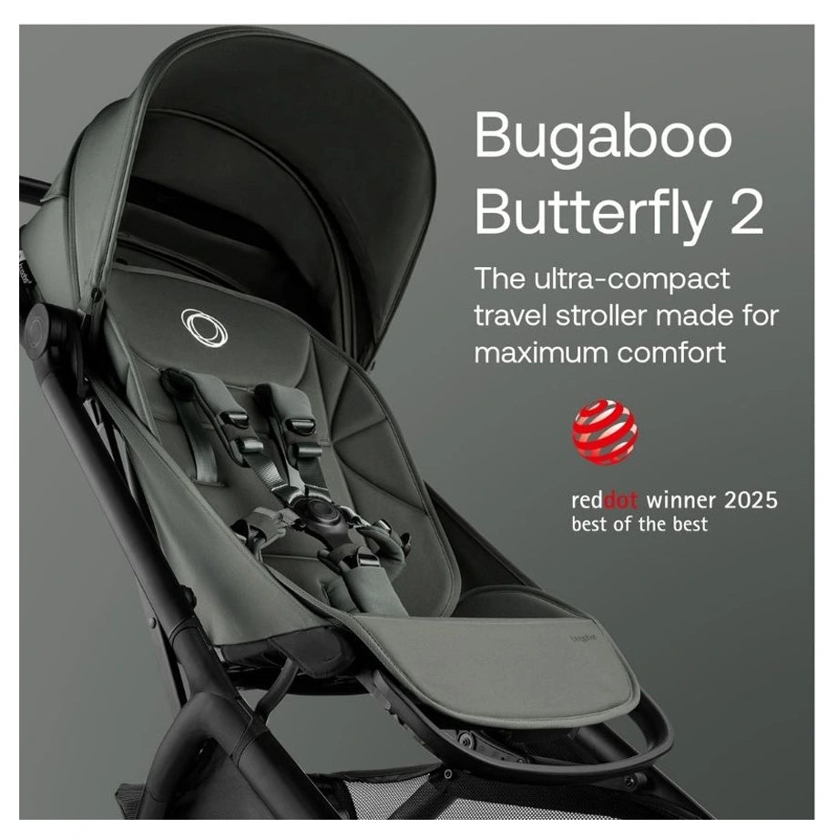 Bugaboo Butterfly 2 Complete Midnight Edition Stroller (Black/Forest Green)