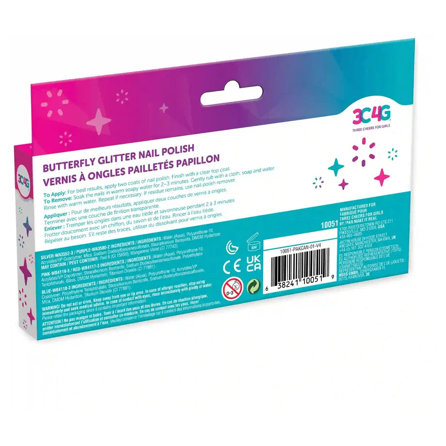 3C4G Butterfly Nail Polish Set 5 Pack