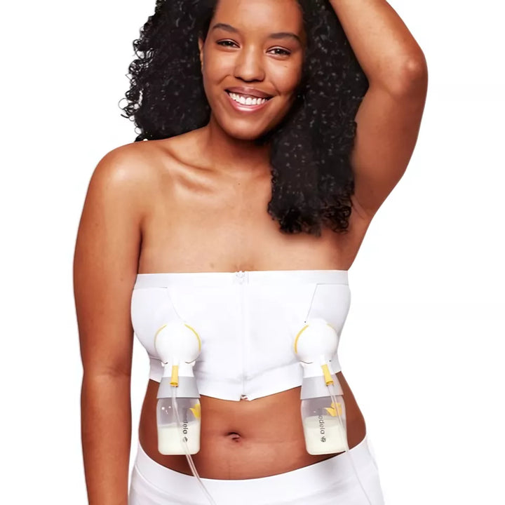 Medela Hands-Free Pumping Bustier (White)- S