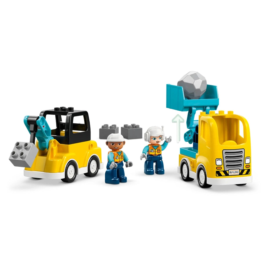 LEGO DUPLO Town 3 in 1 Construction Vehicles 10475 Building Toy Set (22 Pieces)