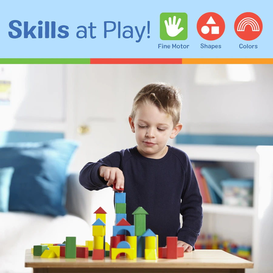 Melissa and Doug 100 Wood Blocks Set