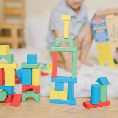 Melissa and Doug 100 Wood Blocks Set