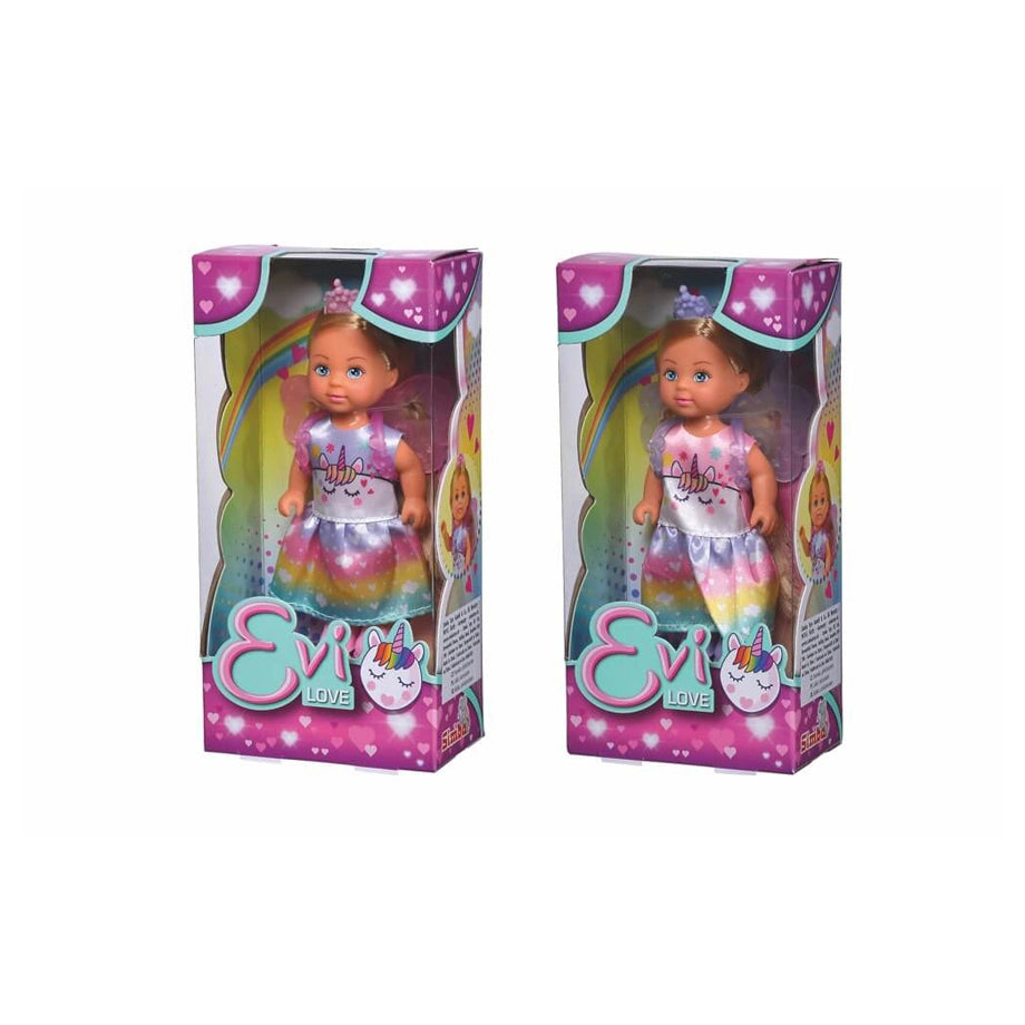Simba Evi Love Unicorn Fairy Doll (12 cm, Assorted)