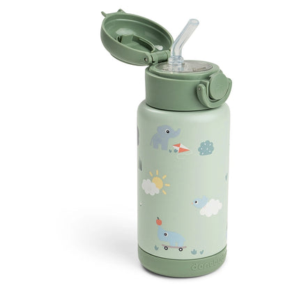 Done By Deer Insulated Straw Bottle Playground (Green, 340 ml)
