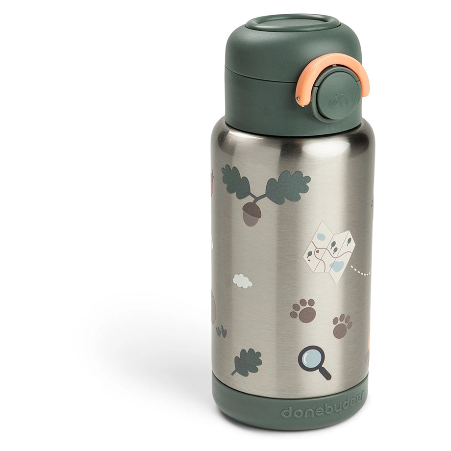 Done By Deer Insulated Straw Bottle Tiny Trails (Green )