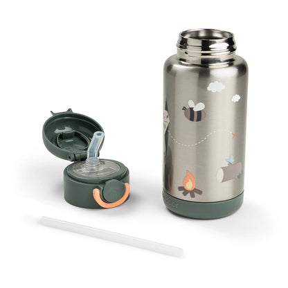 Done By Deer Insulated Straw Bottle Tiny Trails (Green )