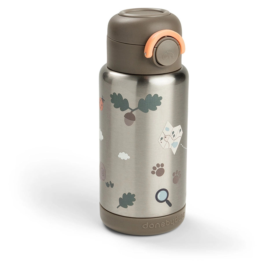 Done By Deer Insulated Straw Bottle Tiny Trails (Green, 340 ml)