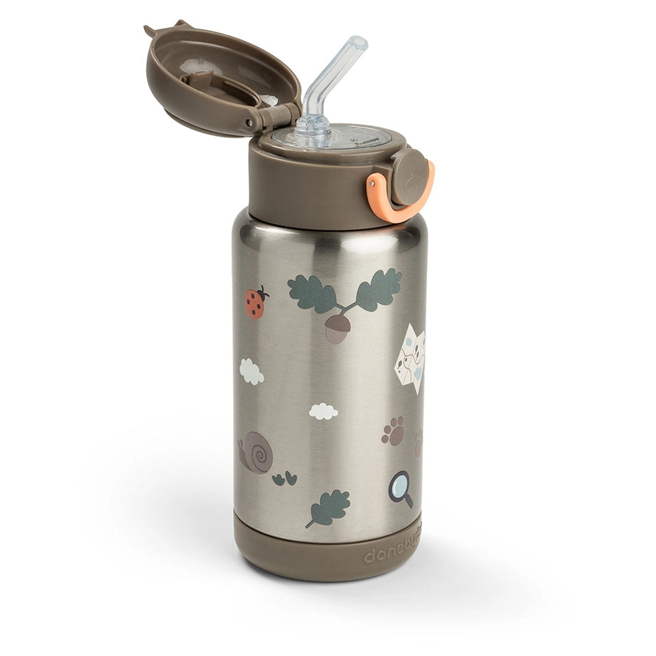 Done By Deer Insulated Straw Bottle Tiny Trails (Green, 340 ml)