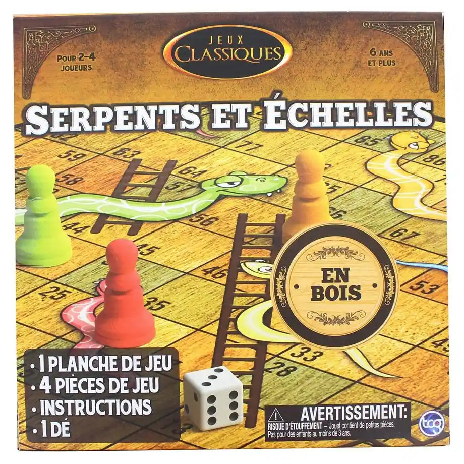 TCG Premium Wooden Snakes and Ladders