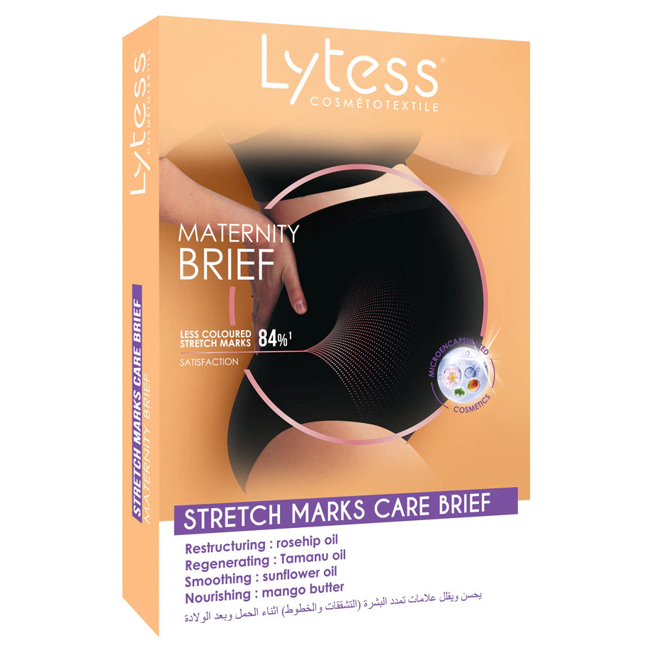 Lytess Anti-Stretch Mark High Waist Maternity  Brief (Black)