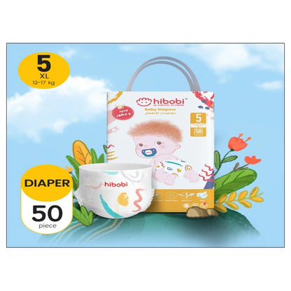 Hibobi Baby Diapers Size Extra Large (XL) Pack of 50