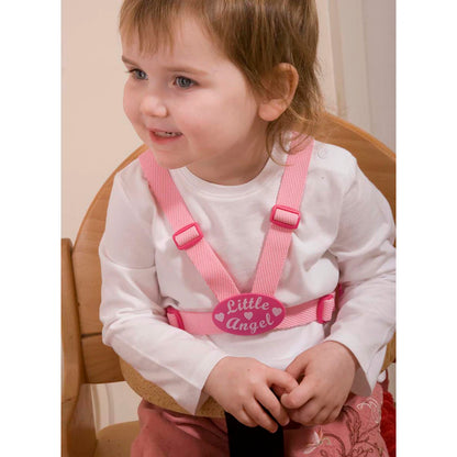 Clippasafe Designer Little Angel Harness & Reins with Anchor Straps (Pink)