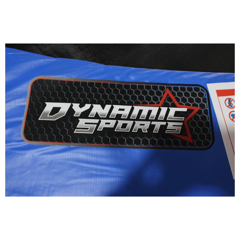 Dynamic Sports Funjump 10FT Blue Trampoline with Safety Net, Short Poles & Ladder