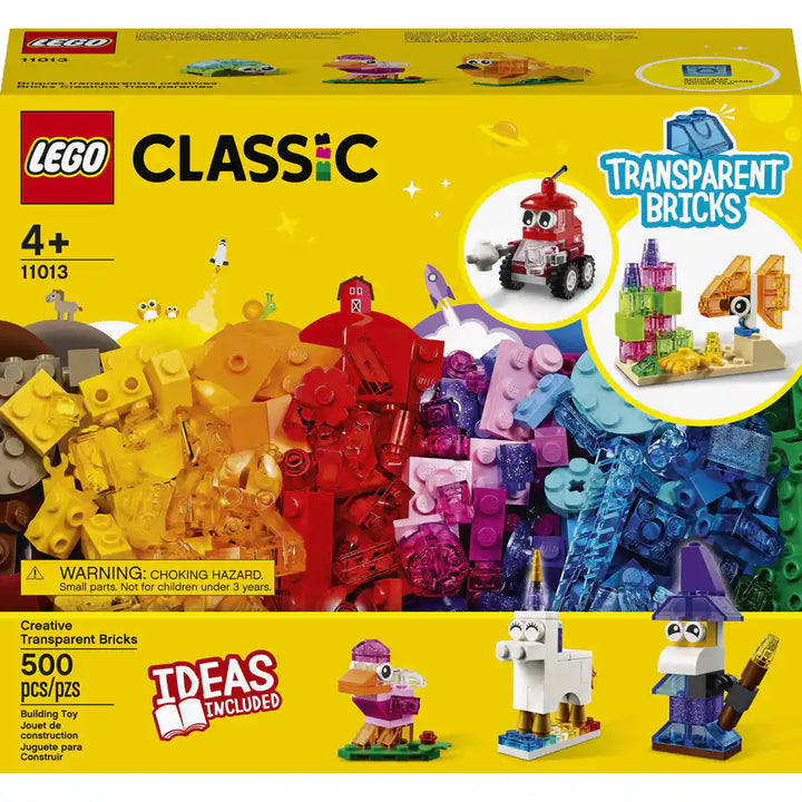 Lego Classic Creative Transparent Bricks Kids’ Building Kit (500 Pieces)