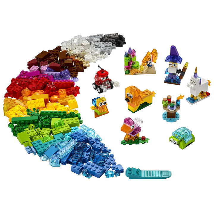 Lego Classic Creative Transparent Bricks Kids’ Building Kit (500 Pieces)