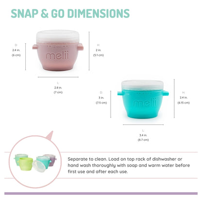 ميليي سناب & جو بابي فود ستوراج بودس مجموعة ٤ أونصة (قطع ١٠)