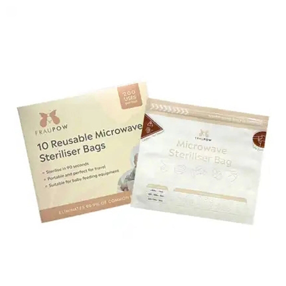 Fraupow Steriliser Bags | 10 Pack | Microwave Steam