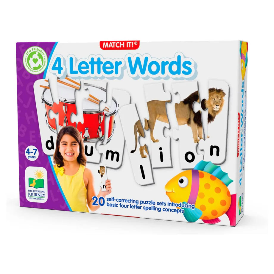 The Learning Journey Match It! - 4 Letter Words