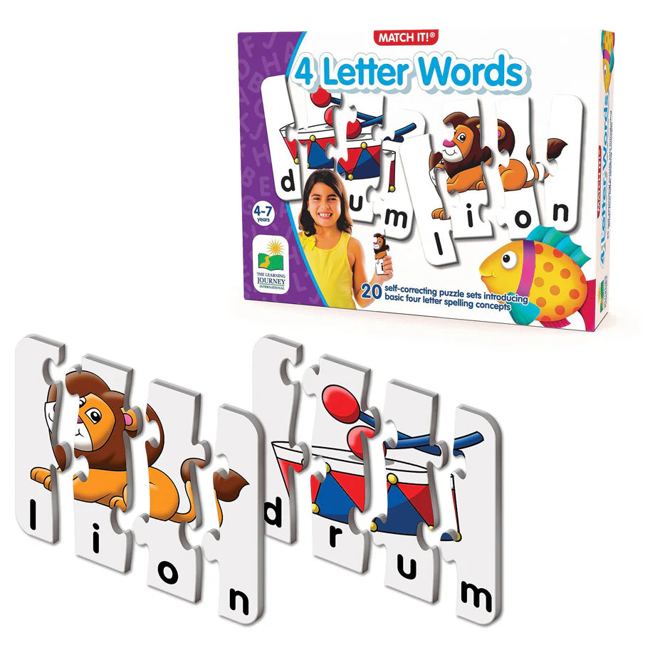 The Learning Journey Match It! - 4 Letter Words