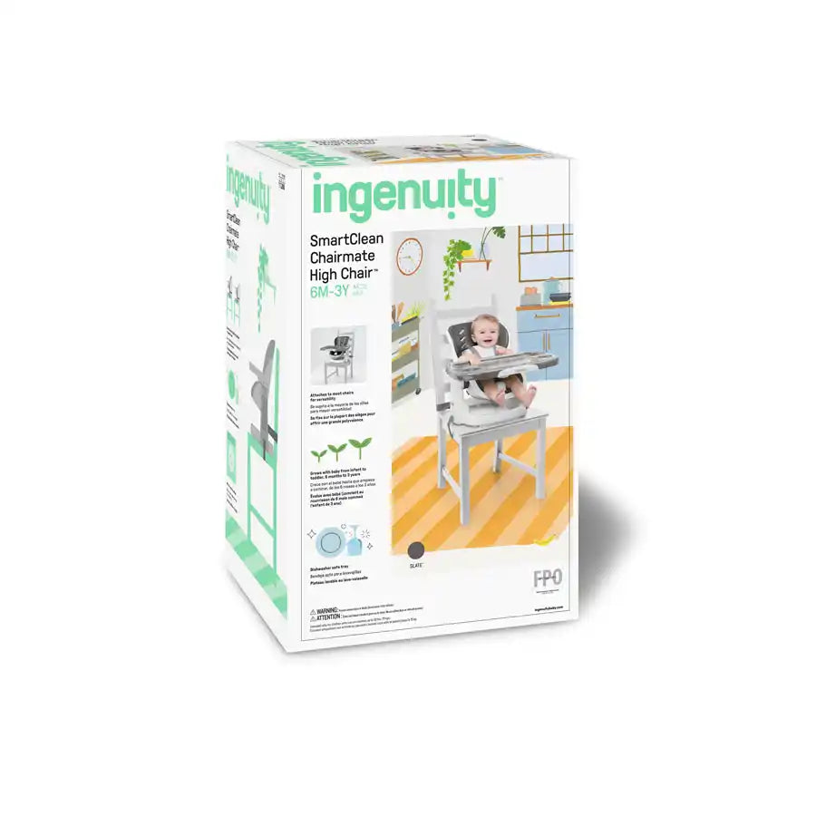 الكرسي العالي Ingenuity SmartClean ChairMate (أردوازي) الكرسي العالي Ingenuity SmartClean ChairMate (أردوازي)