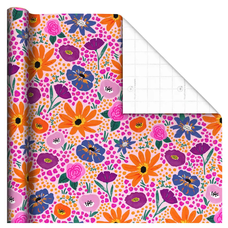 Hallmark Garden Stroll Floral Gift Roll Wrap (2 m)