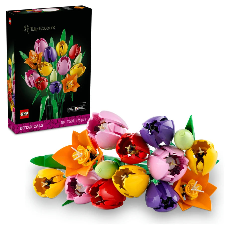 LEGO Botanicals Tulip Bouquet 11501 Building Toy Set (576 Pieces)