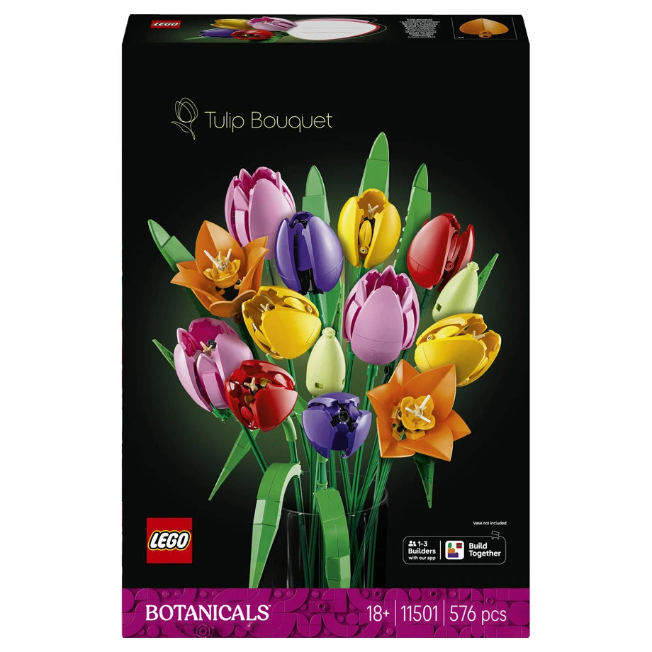 LEGO Botanicals Tulip Bouquet 11501 Building Toy Set (576 Pieces)