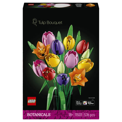 LEGO Botanicals Tulip Bouquet 11501 Building Toy Set (576 Pieces)