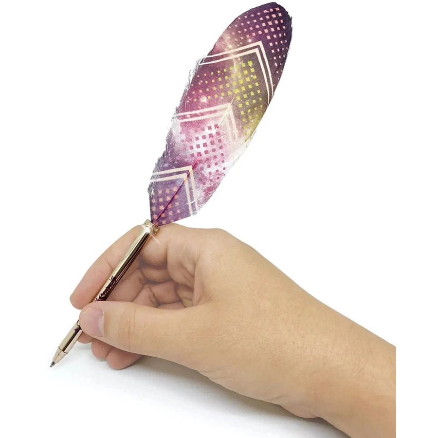 Nebulous Stars Feather Quill Pen - Aqua Water 3