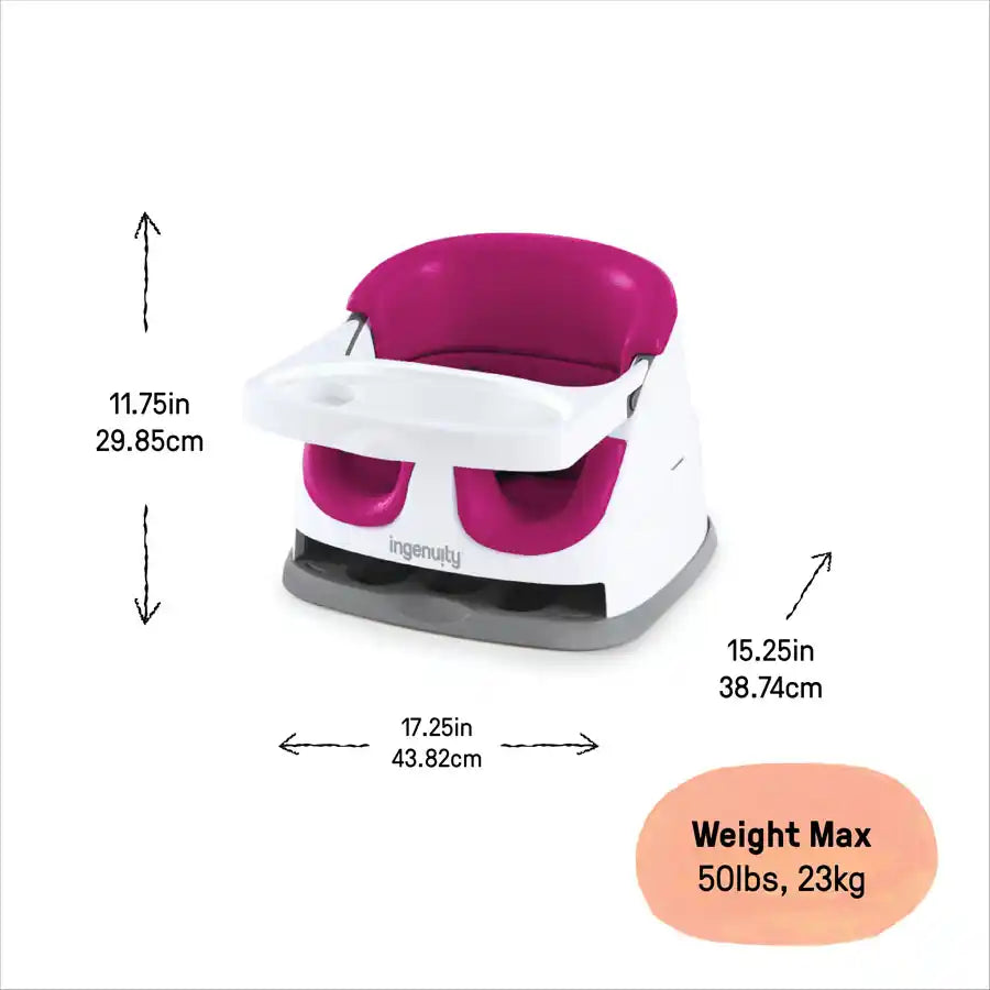 Ingenuity Baby Base 2-in-1 Seat (Pink) Flambe