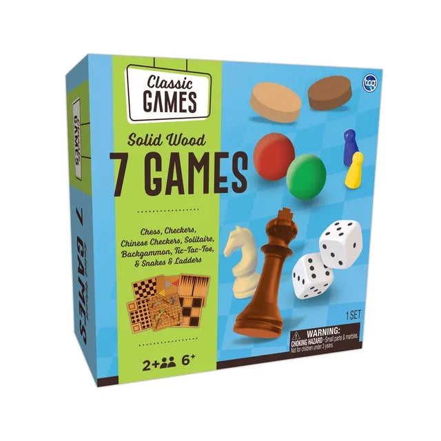 Classic Games 7-in-1 Solid Wood Multi-Pack