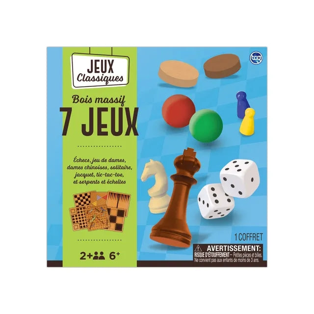 Classic Games 7-in-1 Solid Wood Multi-Pack