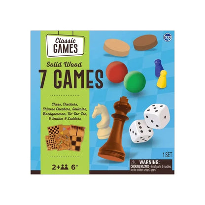 Classic Games 7-in-1 Solid Wood Multi-Pack