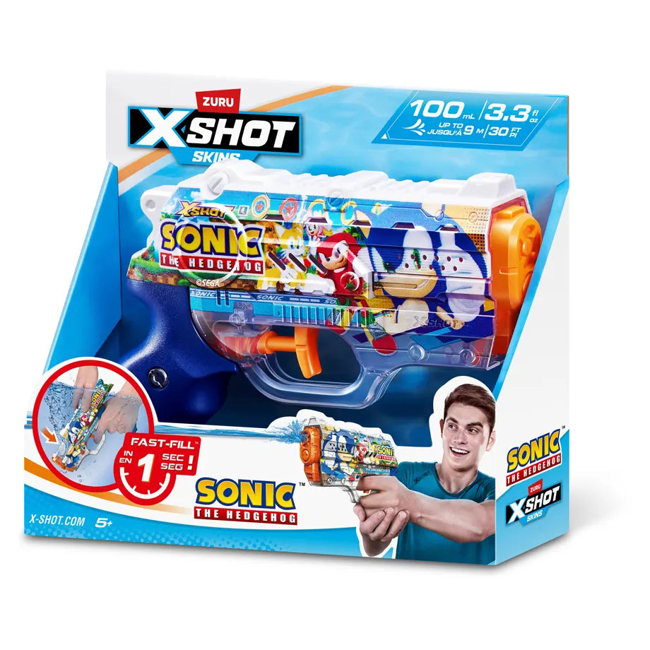 ZURU X-Shot Fast-Fill Skins Nano Blaster S1 (Sonic) (12 Pcs)