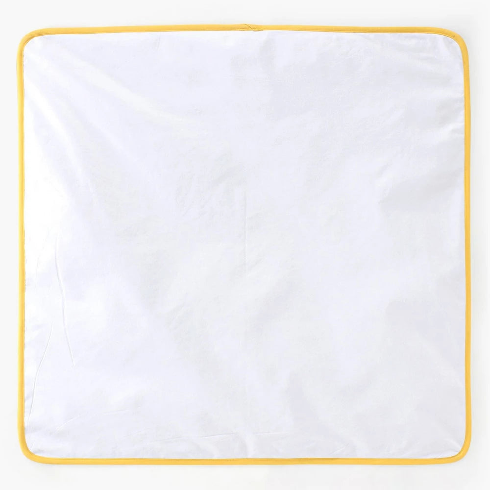 Bonfino Premium 100% Organic Cotton Diaper Changing Mat with Dancing Bees (Pink) - 83.5x83.5cm