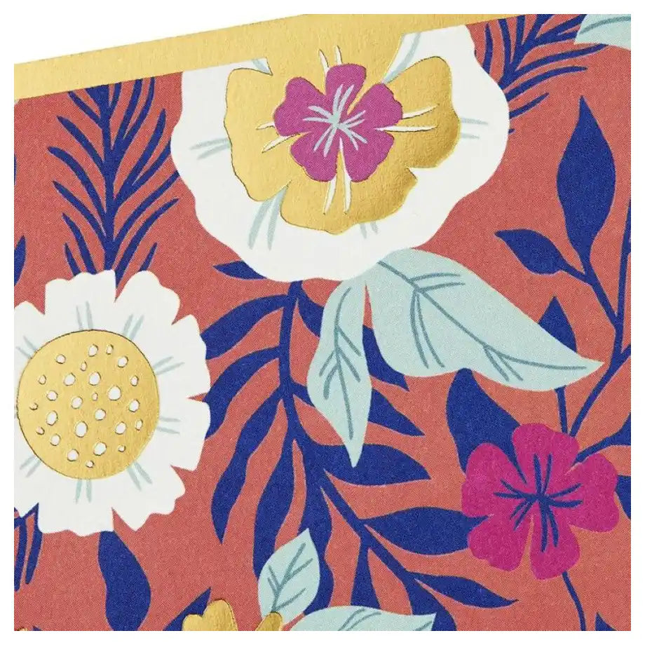 Hallmark Coral with Flowers Blank Note Cards (Pack of 10)