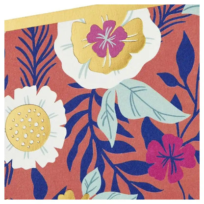 Hallmark Coral with Flowers Blank Note Cards (Pack of 10)