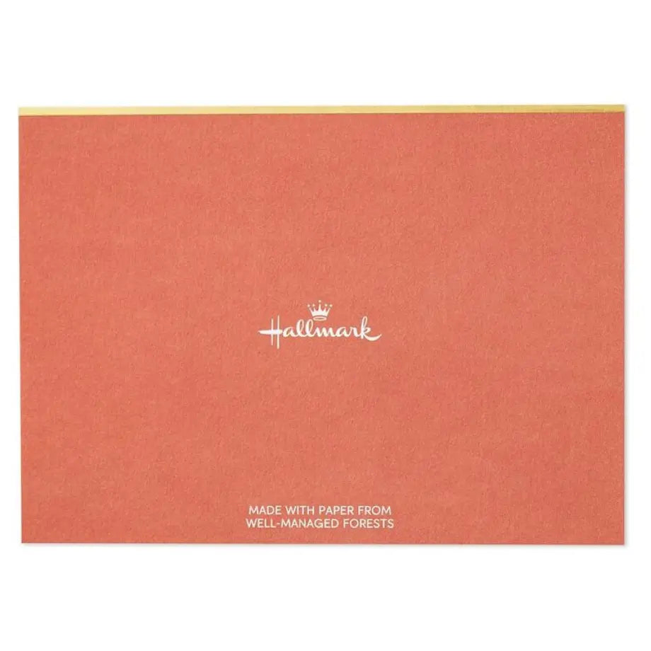 Hallmark Coral with Flowers Blank Note Cards (Pack of 10)