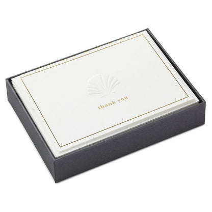 Hallmark Embossed Shell Blank Thank-You Notes (Pack of 10)