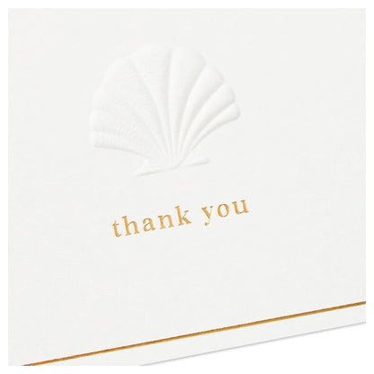 Hallmark Embossed Shell Blank Thank-You Notes (Pack of 10)