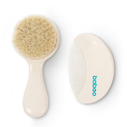 Baboo Baby Brush & Comb Set (Cream)