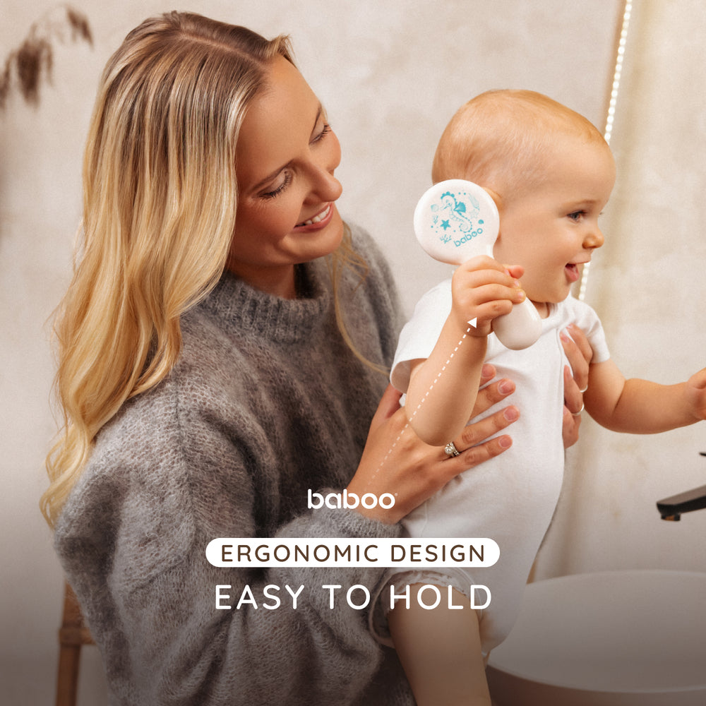 Baboo Baby Brush & Comb Set (Cream)