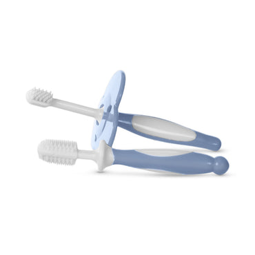 Baboo 6m+ Silicone Baby Toothbrush Set (Blue Haze)