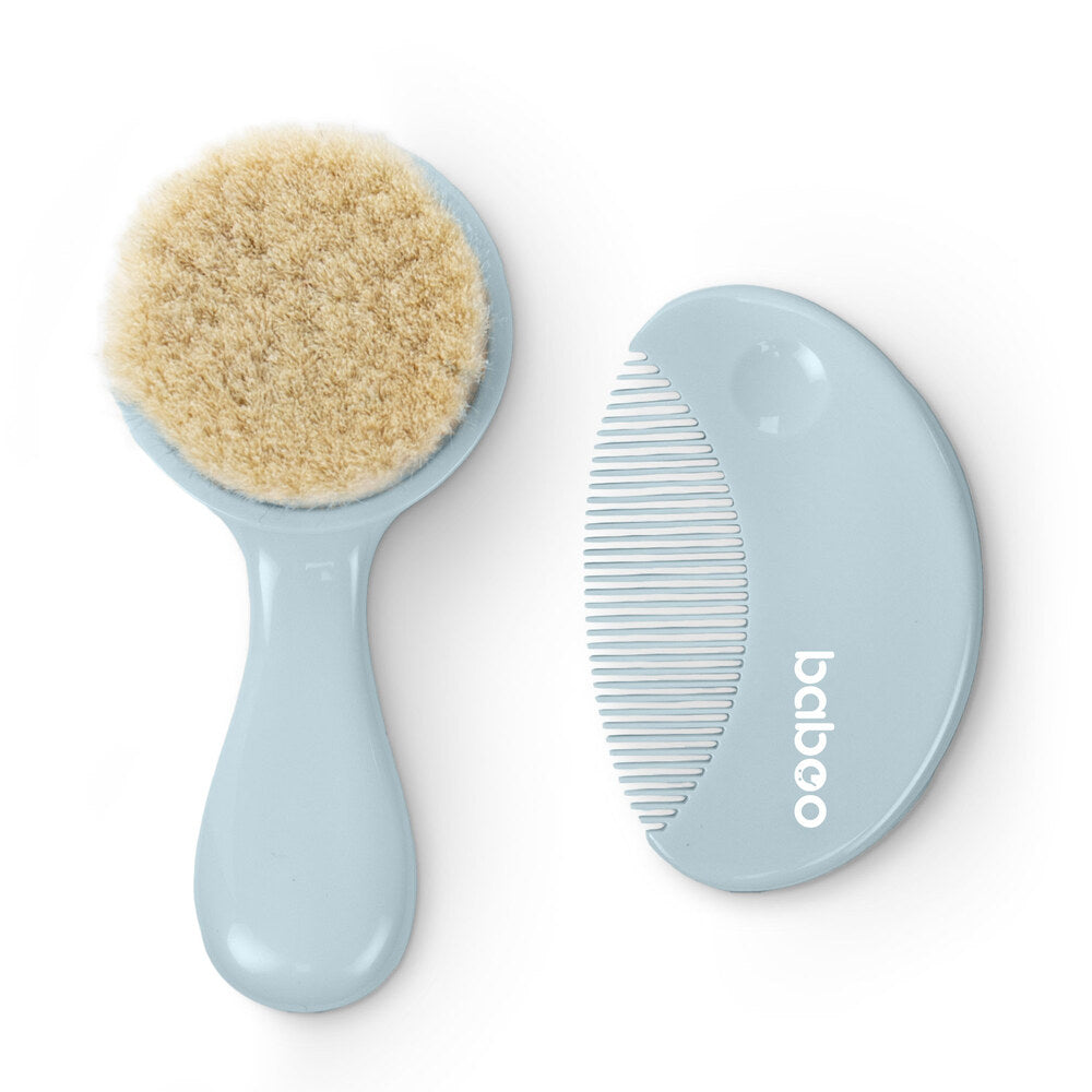 Baboo Baby Brush & Comb Set (Blue Haze)