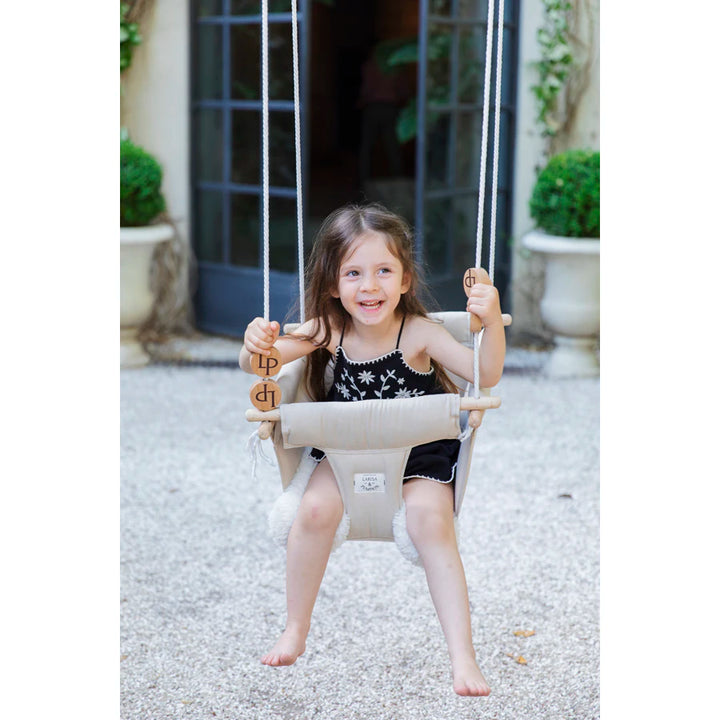 Larisa & Pumpkin Baby Swing Brown Striped